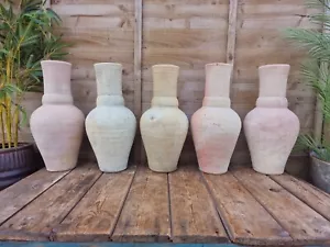 Rustic Hand Made Mediterranean Terracotta Greek Amphora Olive Jar Jug Vase Pot - Picture 1 of 8