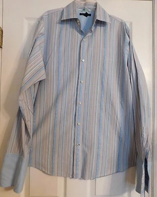 Camisa para hombre Banana Republic manga larga abotonada talla 17-17,5 azul para hombre  Foto 1 de 4