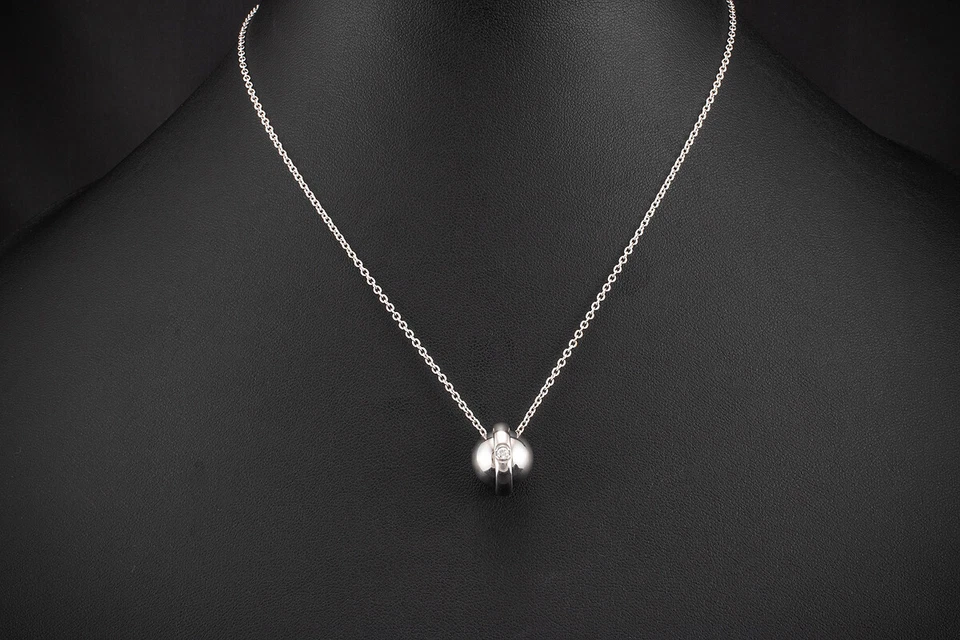 Piaget Collier Planet Possession Kette Diamant Solitär in 750er Weißgold Schmuck - Bild 1 von 4