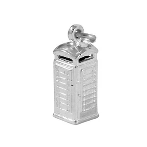 Sterling Silver Phone Box Charm - Picture 1 of 4