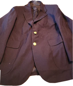 David Taylor Mens Sz 40R Wool Polyester Blazer Blue Sport Coat Suit Jacket Gold - Picture 1 of 12