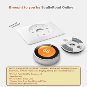 CHOOSE CONDITION & PRICE: Google / Nest 3rd Gen Learning Thermostat COMPLETE KIT - Picture 1 of 2