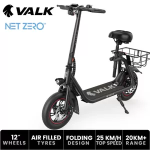 VALK Electric Scooter with Seat Foldable eScooter Adults Motorised Commuter - Picture 1 of 12