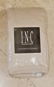 INC International Concepts 2 Standard Pillow Shams Incline Off-white MSRP$ 100 - Picture 1 of 3