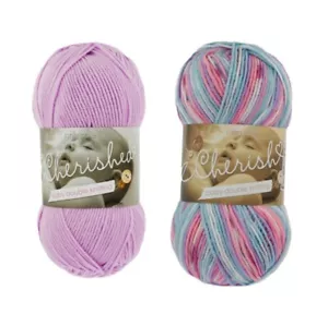 King Cole Cherish/ Cherished Soft Baby Double Knit Knitting Wool Yarn 100g Ball  - Picture 1 of 75