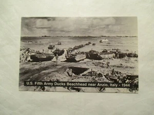 Postcard US Army Fifth Army Ducks Beachhead Anzio Italy 1944 - Picture 1 of 2
