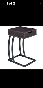 Cappuccino Finish Accent Table with Outlets & USB Ports by Coaster 900578 - Picture 1 of 2