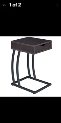 Cappuccino Finish Accent Table with Outlets & USB Ports by Coaster 900578 - Image 1 of 2