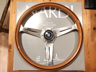 Nardi Classic Wood Steering Wheel 36 Pieces With Horn Button Vintage - Image 1 of 4