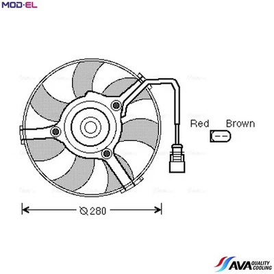 FAN ENGINE COOLING AI7516 FOR SKODA VW SEAT AUDI A4/S4 A6/S6 A8/S8 AZM 2.0L 4cyl - Image 1 of 4