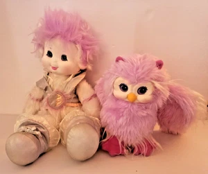 Lote de 2 peluches Wonder Whims Doug & Debby Henning's Purple Owl Moonglow 1985  - Imagen 1 de 20