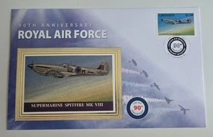 RAF Spitfire Mk VI11 Grenada Stamp Frist Day Cover Benham Royal Air Force - Picture 1 of 4