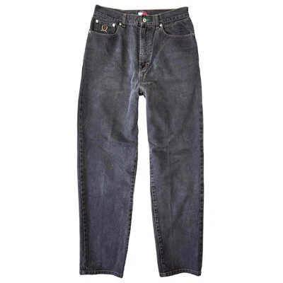 Pantalones de mezclilla Tommy Hilfiger vintage para mujer talla 18 descoloridos tiro alto mamá retro bordados Foto 1 de 4