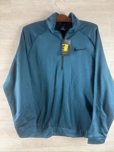 Nike Hombres Dri-Fit Chaqueta Cuarto Cremallera Manga Larga Cuello Pullover Chaqueta XL $55 - Imagen 1 de 9