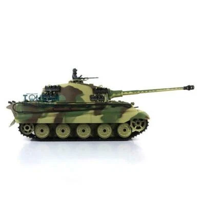 7.0 Henglong 1/16 German King Tiger RC BB IR Plastic Tank 3888A RTR 360°Turret - Image 1 of 4