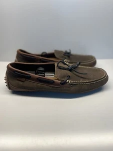 Mocassini da guida Cole Haan da uomo taglia 12M in pelle marrone scarpe mocassini stringati - Foto 1 di 11