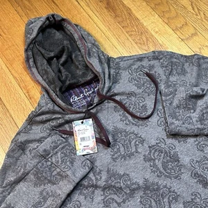 Robert Graham Hooded Shirt Men M Gray 1/4 Zip Pullover Classic NWT $108 - Picture 1 of 8