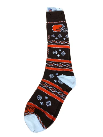Cleveland Browns Mens NFL Crew Socks Large New AR186 Cover