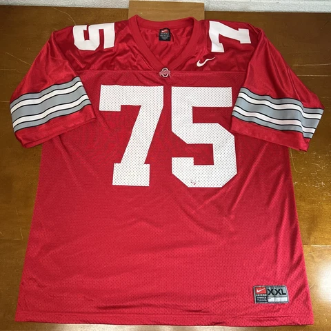 Vintage Ohio State Buckeyes Jersey Mens 2XL Red #75 Football Nike Cover