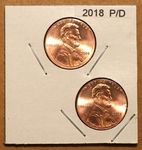 2018 P 2018 D Lincoln Shield cents  BU Cover
