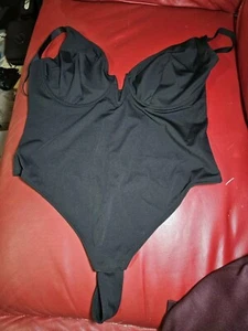 POPILUSH Black Bodysuit Size Shapewear/Tummy Control/Thong NEW L NWT - Picture 1 of 3