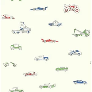 Wallquest Paper Strippable Double Roll 33-Ft Length In Abstract Traffic Jam - Picture 1 of 2