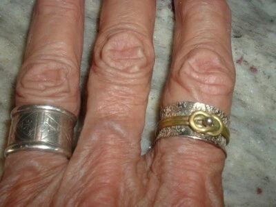 VINTAGE STERLING SILVER DBM KENSINGTON CIGAR, SPINNER RING SZ 10 - Image 1 of 4