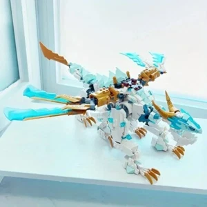 Der Eisdrache - EPISCHE Figur aus Bausteinen - 46cm Lange Klemmbausteinfigur - Bild 1 von 3