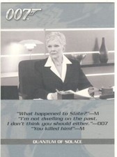 James Bond Archives 2009 Quotable Quantum Of Solace Chase Card Q9
