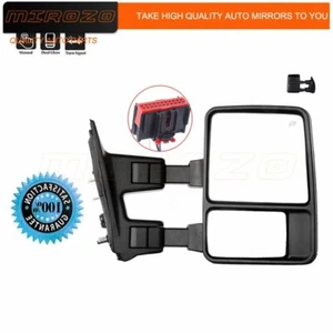 For 2008-2016 F250-F550 Tow Mirrors RH Right Side Manual W/Turn Signal Lights - Picture 1 of 9