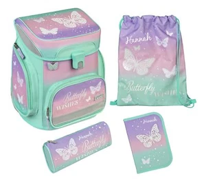 Zaino scuola bambina 1° Class | Set Personalizzato 5 Pezzi Butterfly Wishes - Foto 1 di 17