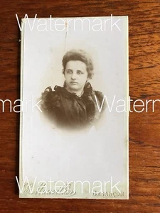 Vintage Antique CDV Card Photograph Woman France Late 1800's - Picture 1 of 3