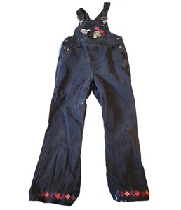 Disney 102 Dalmatians Denim Overalls Youth Size 10/12 Black Embroidered W Flaw  - Picture 1 of 17
