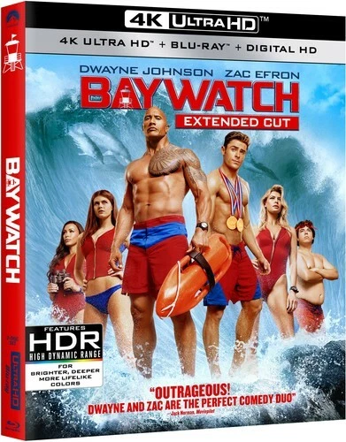 Baywatch (4K Ultra HD, Blu-ray) NEW, Dwayne "The Rock" Johnson Foto 1 de 1