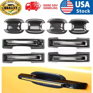 4Door Side Door Handle Molding Cover Cup Bowl Combo Trim Emblems For Ford Bronco - Picture 1 of 5