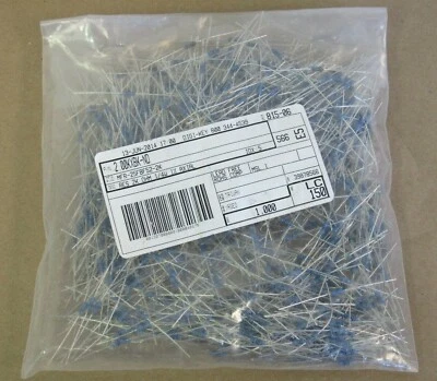 1000 PCS RESISTOR MFR-25FBF52-2K P/N 2.00KXBK-ND 2K OHM 1/4W 1% AXIAL DIGI-KEY - Image 1 of 4