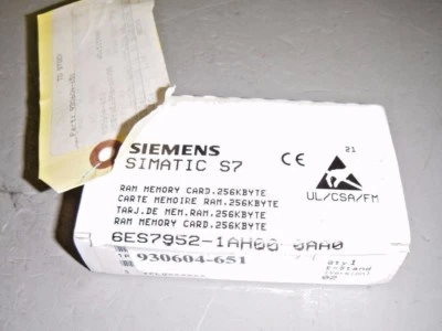 Siemens 6ES7952-1AH00-0AA0 Simatic S7 RAM Memory Card Module 256 KB - Image 1 of 3