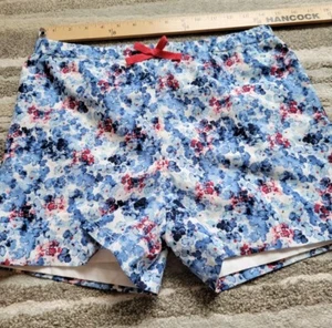 Crown and Ivy Kids Girls Red White & Blue Lined Shorts XL Elastic Waistband  - Picture 1 of 5