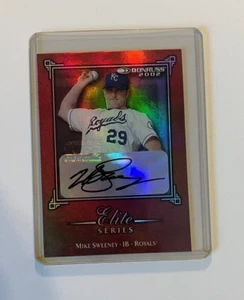 2002 Donruss Autograph Mike Sweeney 01/25 Elite Series - Picture 1 of 2