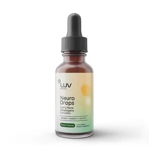 LUV Neuro Drops: Gotas adaptógenas de melena de león y cúrcuma para sup... - Imagen 1 de 5