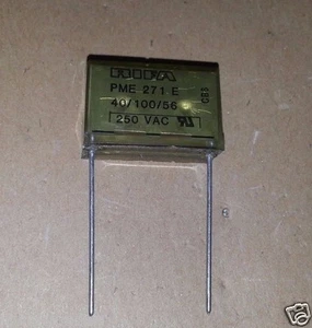 1x NUEVO DE LOTE ANTIGUO RIFA PME271E 220nF 0.22uF 250V 250VAC PAPEL METALIZADO EVOX RIFA GORRA! - Imagen 1 de 2