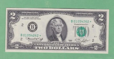 U.S. 2 Dollar   Series 1976   Note FR 1935 B*  UNCIRCULATED - Image 1 of 2