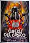 QUELLI DEL CASCO Italian 4F movie poster 55x79 BIKERS SEXY LUCIANO SALCE NM 1988