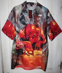 Spider-Man ~ Shirt ~ Button Front ~ All Over Graphics ~ Men's Medium - Picture 1 of 4