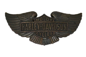 Righteous Products 1973 Bronze Harley Davidson Wings Belt Buckle - Picture 1 of 10