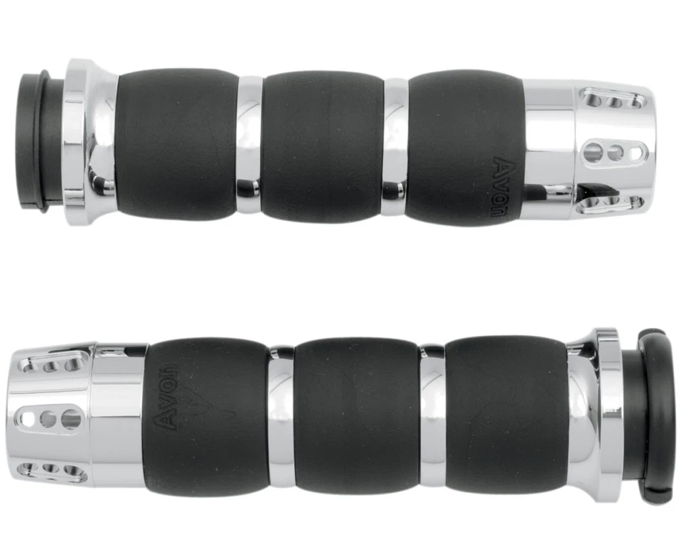 Empuñaduras de manillar Avon Velvet Air Chrome Gatlin acelerador por alambre (AIR-93-FLY-GAT) Foto 1 de 1