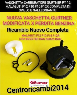 GURTNER F12R F10 AEROX BW'S VASCHETTA CARBURATORE GURTNER YAMAHA AEROX BWS PHANTOM F12 R F10 RINFORZATA