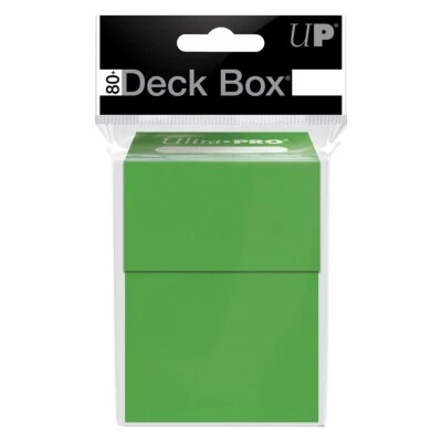 Ultra Pro Deck Box For Gaming Cards LIME GREEN Holds 80+ Sleeved Cards - Image 1 of 3