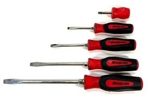 Snap-On Set of 5 Flat Head Screwdrivers SGD8B SGD6B SGD4B SGD2B SHD1 - Picture 1 of 10