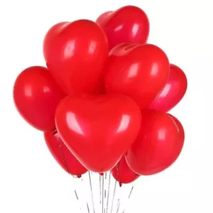 WHOLESALE 100 RED HEART SHAPED BALLOONS 10" Valentine Wedding Romantic Party UK - Picture 1 of 6